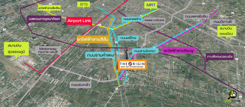 คอนโด The Origin Ram 209 Interchange 