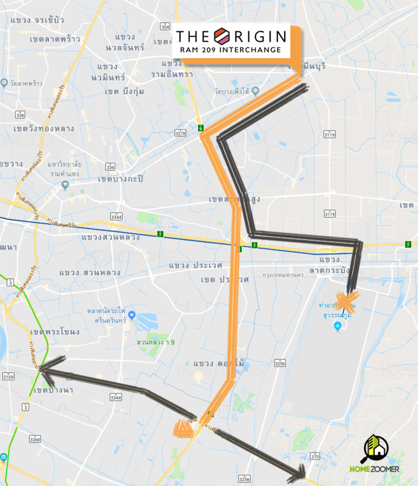 คอนโด The Origin Ram 209 Interchange 