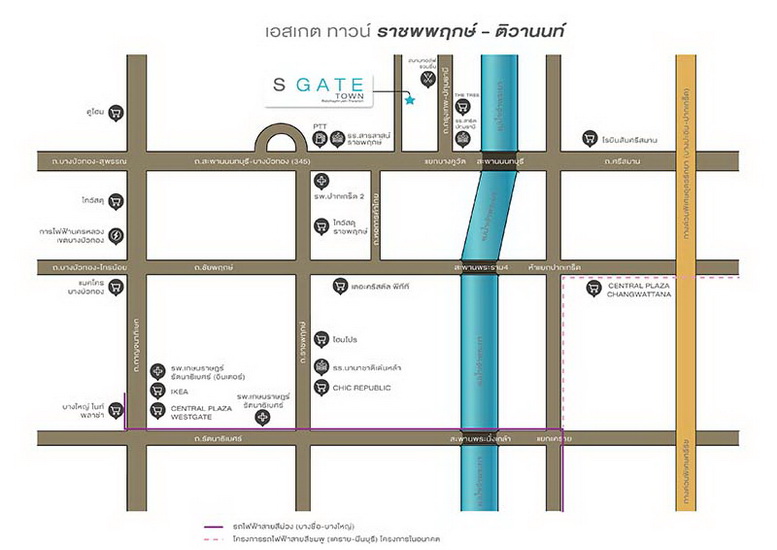 เอสเกต ทาวน์ ราชพฤกษ์-ติวานนท์