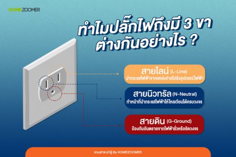 ทำไมปลั๊กไฟถึงมี 3 ขา ต่างกันอย่างไร?