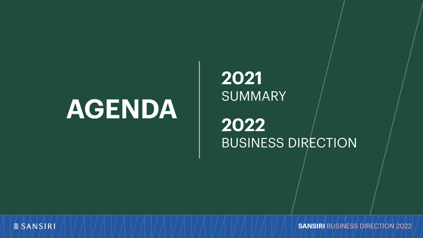 SANSIRI 2022 Business Directiion