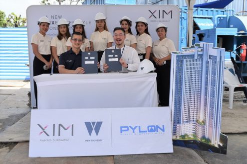 ผู้บริหารคอนโด XIM Rama 3 – Suksawat ลงนามในสัญญาจ้างเหมางานเสาเข็มเจาะกับ PYLON